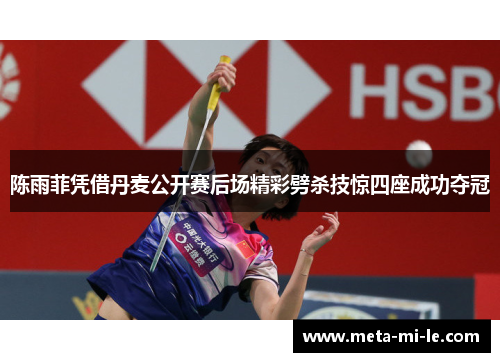 陈雨菲凭借丹麦公开赛后场精彩劈杀技惊四座成功夺冠